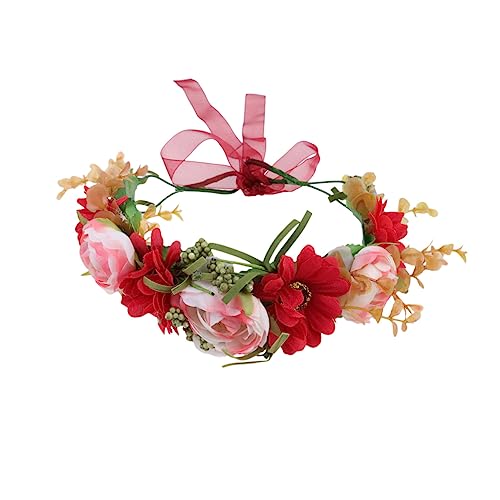 Beavorty Haarbänder Für Babys 1 Stück Rosen-Stirnband Haarbänder Für Mädchen Blumenmädchen-Kopfschmuck Für Hochzeit Baby-Haarbänder Baby-Blumen-Stirnband Braut-Stirnband Party-Haarband von Beavorty