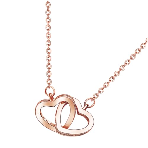 Beavorty 1 Stück Sterling Silber Herz Halskette für Damen Doppeltes Elegantes für Besondere Anlässe für Valentinstag Hochzeit oder Feiertage Stilvolle Halskette für Outfit Beavorty 1 Stück Sterling Silber Herz Halskette für Damen Doppeltes Elegantes für Besondere Anlässe für Valentinstag Hochzeit oder Feiertage Stilvolle Halskette für Outfit von Beavorty