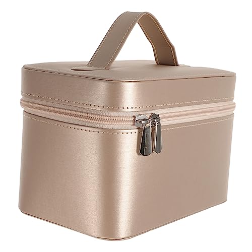 Beavorty 1stk Tragbare Kosmetiktasche Reisen Federmäppchen Mit Reißverschluss Kosmetische Reisetasche Machen- up Travel Make up Bag Kulturbeutel Für Damen Pu Schmuck Hohe Kapazität Fräulein von Beavorty