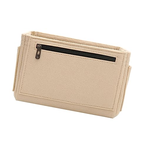 1 X Aufbewahrungstasche Lederarmschienen Make-Up-Behälter Make-Up-Organizer Tasche Für Damen Reisen Kulturbeutel -Halter Großes Fassungsvermögen Filz Khaki von Beavorty