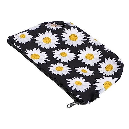 Beavorty 1stk Gänseblümchen-Kosmetiktasche Brieftaschen Für Frauen Münzbeutel Blumen-Make-up-Tasche Damenhandtasche Für Reisen Stoffdecke Hochwertiges Polyester Die Blumen Fräulein von Beavorty