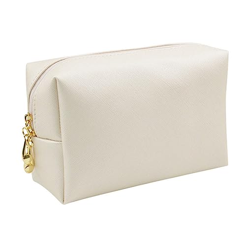 Beavorty 1stk Quadratische Kosmetiktasche Handtaschen Makeup Tasche Tragetasche Schminktäschchen Für Damen Beutel Mit Kreuzmuster Koreanische Version Aufbewahrungstasche Pu Fräulein Weiß von Beavorty