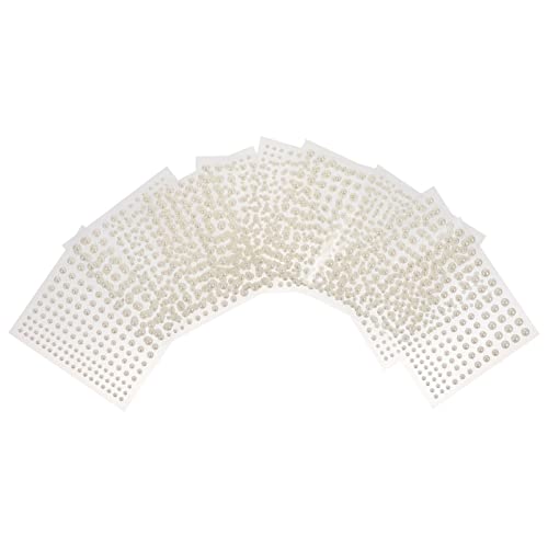 Beavorty 10blätter Aufkleber Für Gesicht Selbstklebende Perlensticker Für Augen-make-up Runde Edelsteinaufkleber Für Frauen Gesichtsdekoration Diy Make-up-aufkleber von Beavorty