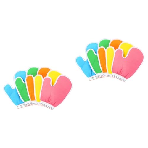 Beavorty 10 Stk Scheuerhandschuhe Duschmassage Säuglingsfäustlinge Entferner-Handschuhe Luffa Körperwäscher Gesichtsreiniger Handpeeling Badehandschuhe verdicken Badetuch Männer und Frauen von Beavorty