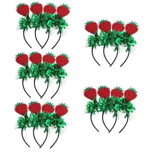 Beavorty Erbeerköpfer 10 Stk Erdbeer Stirnband Rosafarbener Visitenkartenhalter Haarschmuck Für Den Sommer Haargummi Tiara Haarpflegezubehör Schöner Haarreif Weihnachten Kopfbedeckung Erdbeerhut Kranz von Beavorty