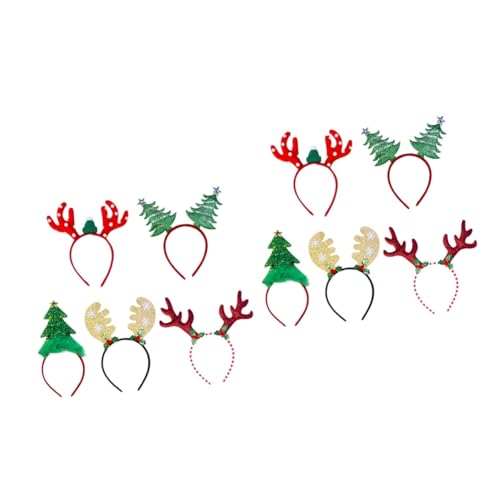 Beavorty 10 Stk Geweih Haarreifen Haarschmuck für Damen Weihnachtshaarband kinder weihnachtskostüm kinder weihnachtsdeko Kopfschmuck für Weihnachten Party-Kopfschmuck Karikatur Stirnband von Beavorty