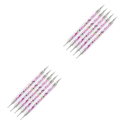 Beavorty 10 Stk Strass-Kit Nailart-Liner-Pinsel nagellackstift nagelstift Nagelkunstwerkzeuge Nail-Art-Kit Nagelkunststift Nagelkunstwerkzeug für Frauen Doppelkopf Suite Punktstift Perle von Beavorty