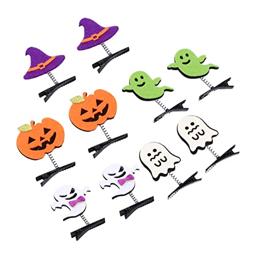 Beavorty 10st Dreidimensionale Haarspange Für Kinder Geisterhexenhut Haarspange 3d-haarspangen Halloween-partyzubehör Halloween-haarnadeln Kürbis Haarspange Cosplay Urlaubsartikel Vlies von Beavorty