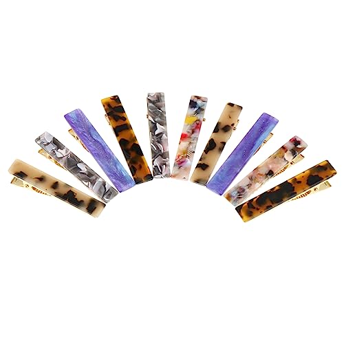 Beavorty 10st Entenschnabelclip Aus Acetat Schildpatt-haarnadel Mini-entenschnabel-clips Dekorative Haarspangen Haarnadeln Mit Marmormuster Schildpatt-clip Mädchen Klipp Acryl Acetatfolie von Beavorty