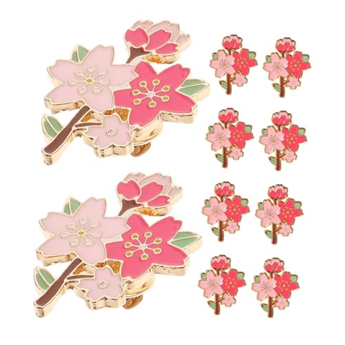 Beavorty 10stücke Blumen-anstecknadeln Für Damen Kirschblüten-emaille-brosche Sicherheitsnadel Aus Metall Kleidungsdekoration Taschen-accessoire Beavorty 10stücke Blumen-anstecknadeln Für Damen Kirschblüten-emaille-brosche Sicherheitsnadel Aus Metall Kleidungsdekoration Taschen-accessoire von Beavorty