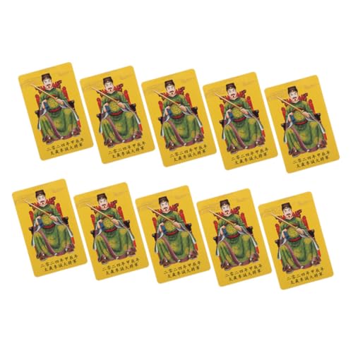 Beavorty 10 Stück Teiliges Chinesische Feng Shui Amulettkarten Taisui Schutzkarten für Glück Wohlstand und Leicht Tragbare Glücksbringer für Kollegen Freunde und Familie von Beavorty