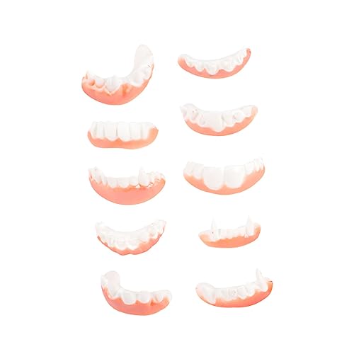 Beavorty 10 Stück Teiliges Halloween Party Zubehör Künstliche Zähne für Cosplay und Gruselmottopartys Mischstil für Erwachsene für Spooky Looks und Kostüme von Beavorty