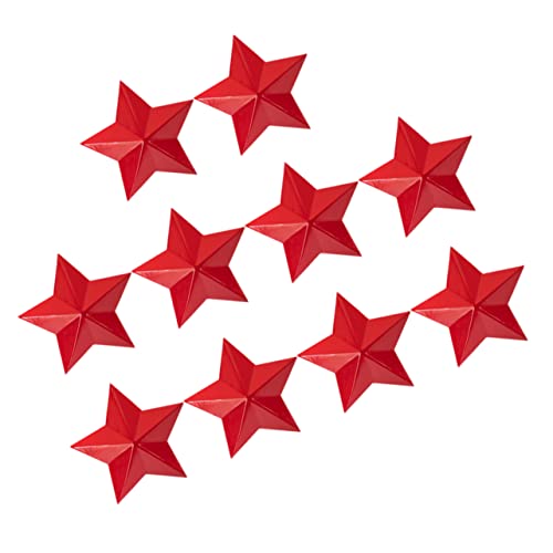 Beavorty 10 Stück Teiliges Retro Fünfzackiger Stern Abzeichen Metall Dekorative Anstecknadeln für Kleidung Hüte Rucksäcke Souvenir für Kulturliebhaber von Beavorty