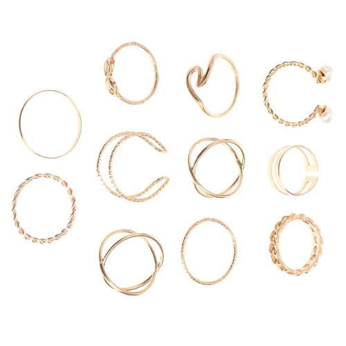 Beavorty 10 Stück Teiliges Set Minimalistischer Offener Cuff Ringe für Damen Verstellbare Dekorative Finger Ringe Hand Schmuck für Anlässe Wie Weihnachten Valentinstag und Geburtstage Beavorty 10 Stück Teiliges Set Minimalistischer Offener Cuff Ringe für Damen Verstellbare Dekorative Finger Ringe Hand Schmuck für Anlässe Wie Weihnachten Valentinstag und Geburtstage von Beavorty