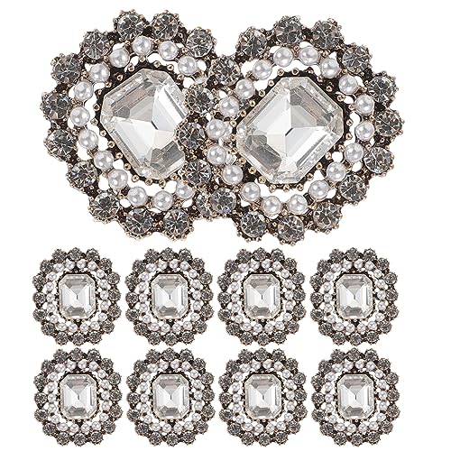 Beavorty 10 Stück Teiliges Strass Knöpfe Legierung für Diy Handwerksprojekte Vintage Pearl Embellishments für Kleidung Taschen und von Beavorty