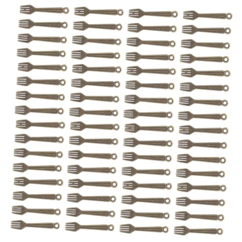 Beavorty 100stücke Süße Geschirranhänger Aus Zinklegierung Miniatur-besteck-charm -anhänger Für Diy-schmuckherstellung Retro-geschirr-charms Kleine von Beavorty