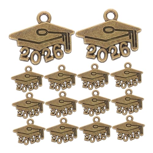 Beavorty 100 Stück Teiliges Mini Graduation Cap Anhänger aus Langlebiger Zinklegierung Vielseitige Schmuckanhänger für DIY Armbänder Halsketten Schlüsselanhänger und Kreative von Beavorty