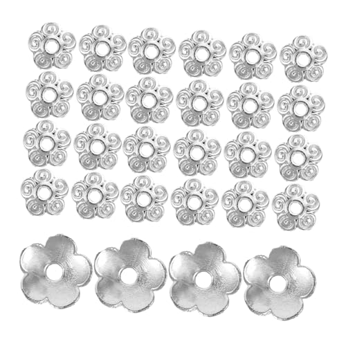 Beavorty 100st Antike Haarnadel Flexible Dekoration Schaukel-abstandsperlen Creolen Runde Dekoration Komponenten-abstandsperlen Mehrzweck-abstandsperlen Dekorative Griffe Legierung Silver von Beavorty