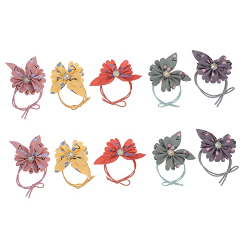 Beavorty 10stücke Blumen Haar Bänder Elastische Haar Bänder Pferdeschwanz Halter Für Frauen Mädchen von Beavorty