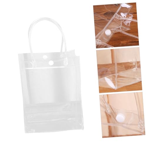Beavorty 10stücke Transparentes PVC Handtaschen- Leichte Tragbare Organizer Für Takeout Events Praktische Wiederverwendbare Plastiktaschen Für Damen Und Hochzeiten von Beavorty