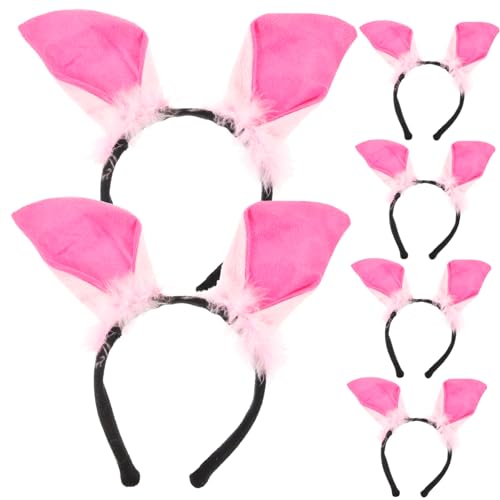 Beavorty 12 Stk tierisches Stirnband Cosplay-Haarreifen tierische stirnbänder camoing kinder haarschmuck hase kuscheltier deko Haarschmuck für Kinder Partyzubehör Halloween schmücken Rosa von Beavorty