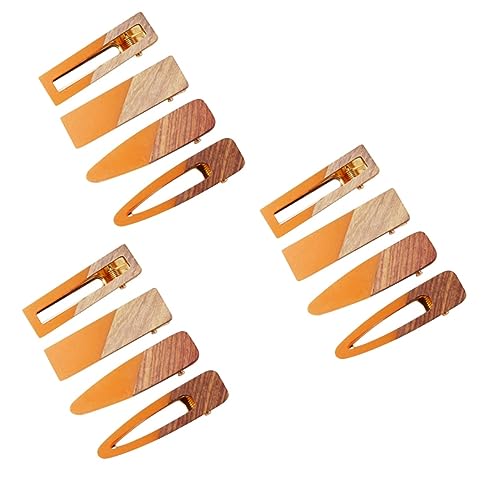 Beavorty 12 Stk Frauen Haarnadeln Haarspangen Aus Holz Für Frauen Haarspange Aus Acryl Haarspangen Für Mädchen Alligator-haarnadeln Schnapphaarspange Damen Bambus Haarnadel Aus Holz Perle von Beavorty