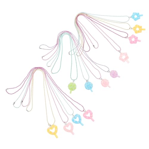 Beavorty 12 Stück Partydekorationen Für Kinderpartyzubehör Halskette Mit Kinderanhänger Candy Party Decorations Mädchen Schmuck Lutschende Charm Neck -kette Lutscher-halskette von Beavorty