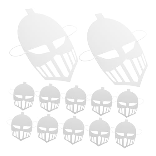 Beavorty 12 Stück Spielzeugmaske Römischer Helm Kopfbedeckung Rollenspiel Partyzubehör Wikingerhelm Papierritterhelme Mittelalterlicher Helm Kriegerhelm Karton Weiß von Beavorty