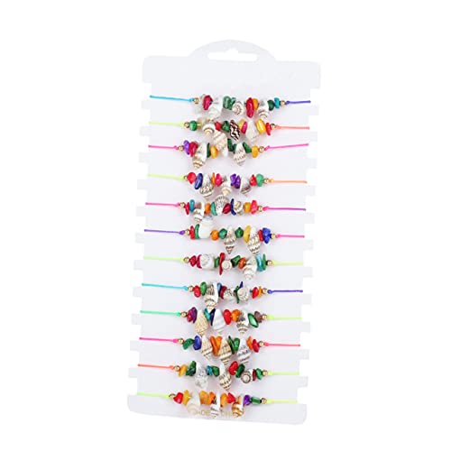 Beavorty 12 Stück Teiliges Muschelarmband für Frauen Boho Strand Schmuck Verstellbares Fußkettchen für Sommer Accessoires und Besondere Anlässe von Beavorty