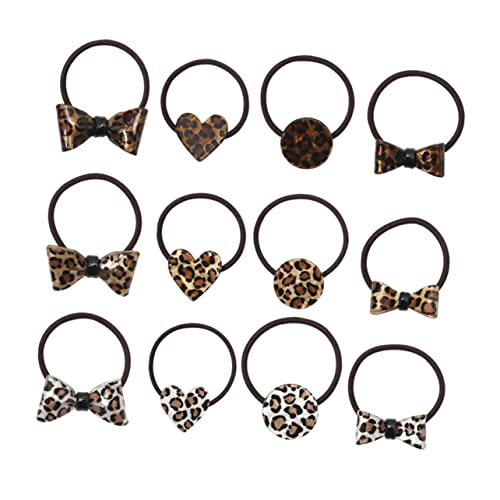 Beavorty 12St Vintage-Leoparden-Stirnband Frau Kopfschmuck elastische Haarbänder haarschmuck Pferdeschwanzhalter Haargummis Koreanische Version Haarseil Haarnadel Haarring Damen Plastik pp von Beavorty