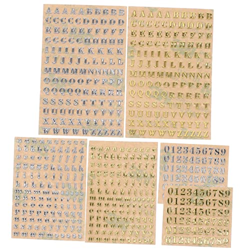 Beavorty 12Stücke Selbstklebende Alphabet Und Aufkleber Metallische Briefaufkleber Für Scrapbooking DIY Deko Für Projekte Und Bastelarbeiten von Beavorty