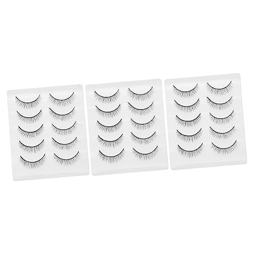 Beavorty 15 Paar Kurze Falsche Wimpern Natürliche Falsche Wimpern Streifenwimpern Natürlicher Look Gefälschte Wimpern Kurze Falsche Wimpern Kein Kleber Gefälschte Wimpern Frauen Gefälschte von Beavorty