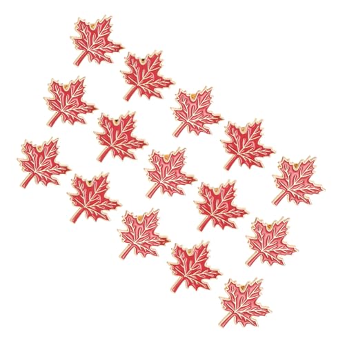 Beavorty 15 Stück Ahornblatt -Fahne Brosche Herbstbrosche Ahornbroschen Maple Pin Herbstblätter Brosche Herbstanlagerstift -Ahornblattstift kanadischer Stift Legierung rot von Beavorty