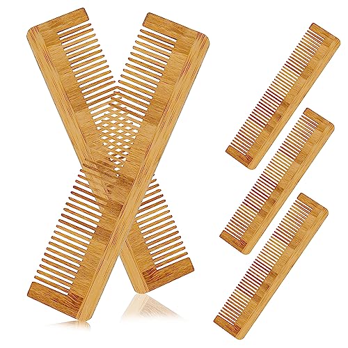 Beavorty 15 Stück Teiliges Bambus Holzkamm mit Ergonomischem Design für Damen und Herren Geeignet für Dickes Gewelltes oder Glattes Haar Handgefertigt Langlebig und Komfortabel für von Beavorty