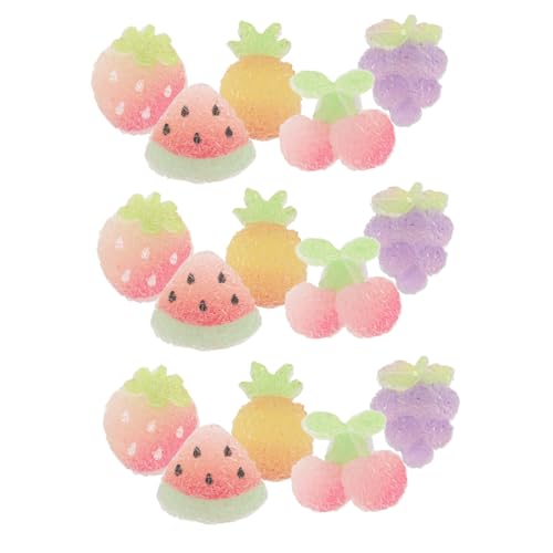 Beavorty 15 Stück Teiliges Obst-schuhclips für Abnehmbare Leichte mit Niedlichen Fruchtmotiven Weintraube Ananas Erdbeere Wassermelone Kirsche Einfache Diy-schuhdekoration für Mädchen und von Beavorty