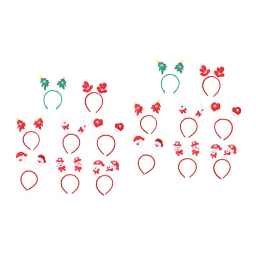 Beavorty 16 Stk Weihnachtskopfbedeckung Krippendekor Weihnachts-Schneemann-Hut-Stirnband kinder haarschmuck faschingshaarreife Haargummis Weihnachtshaarband Frühlingshaarreifen Pop von Beavorty