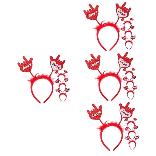 Beavorty 16 Stk Liebe Stirnband Herz-bopper-stirnband Kopfschmuck Im Herzdesign Valentinstag Stirnband Boppers Herz Stirnbänder Amor Kostüm Vday Partyzubehör Kind Geschenk Haar Plastik von Beavorty