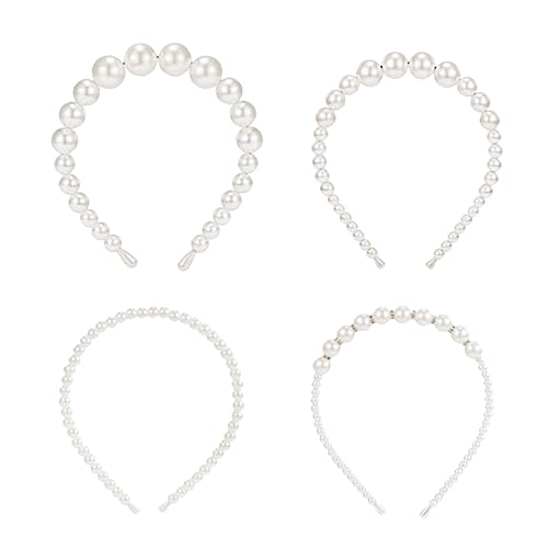 Beavorty 16 Stk Perlen Stirnband Set Haarschmuck Fräulein Imitationsperlen Schal Einfach Und Vielseitig Weiß von Beavorty