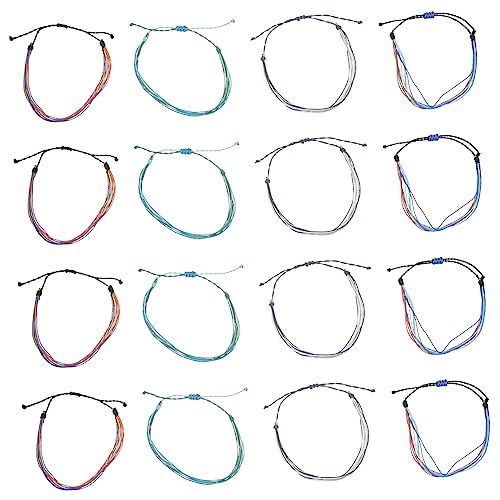 Beavorty 16stücke Bohmische Stil Gewebte Hand Armbänder Dekorative Fußkettchen Geflochtene Knöchel Charms Knöchel Ketten Für Frauen Teenager Mädchen Strandpartys Tanzveranstaltungen von Beavorty