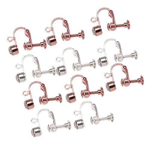 Beavorty 16 Stück Teiliges Ohrclips für Damen Verstellbare nicht Durchbohrte Ohrmanschetten mit Funkelnden Strasssteinen in Silber und Roségold Haltend Modischer Schmuck für Alltag und von Beavorty