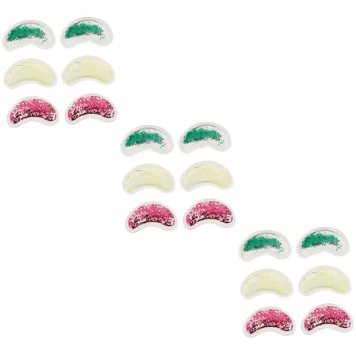 Beavorty 18 Stk U-förmige Augenklappe dunkle ringe augenflecken Gel-Augenpads mit Pailletten eye pads augenkissen Augenkühlpads kühlende Gel-Augenpflaster Gesundheitsvorsorge Gel-Pad Patch von Beavorty