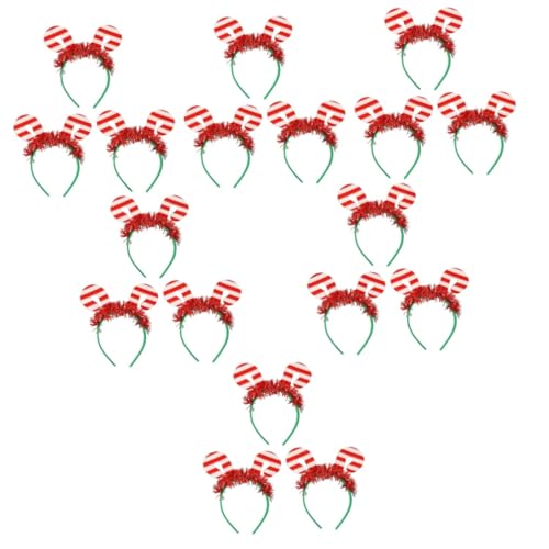 Beavorty 18 Stk Weihnachts-cane-stirnband Haarschmuck Weihnachtshaarreifen Süßigkeiten-dekor Weihnachtsmannkostüm Für Kinder Kinder-tiara Fräulein Foto Süssigkeit Handtuch von Beavorty
