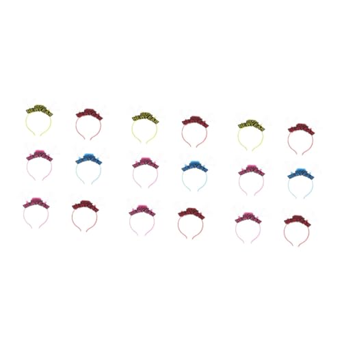 Beavorty 18 Stk leichtes Stirnband Haarschmuck Weihnachtsdekoration glitzernde Haaraccessoires 2022 Neujahrsstirnband Foto-Requisiten für das neue Jahr Tiara des neuen Jahres 2022 LED von Beavorty