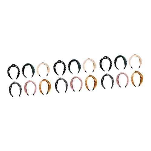 Beavorty 18 Stk Perlgeknotetes Stirnband Stirnbänder Elegante Geknotete Plüschkopfbedeckung Frauen Stirnband Haarschmuck Geknotetes Haarband Breites Stirnband Flanell Mädchen Damen Schal von Beavorty