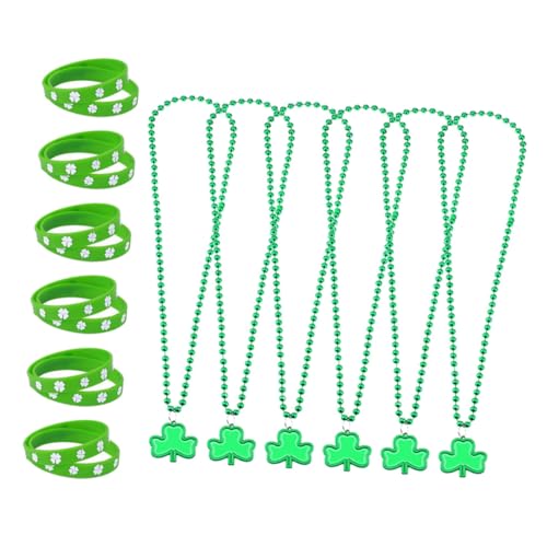 Beavorty 18 Stück Teiliges Set Kleeblatt Armbändern und für Festivals und Handgelenk Armbänder für Patrick's Day Partyzubehör Unisex Langlebig und Auffällig von Beavorty