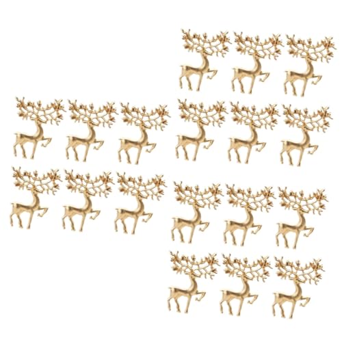 Beavorty 18 Stück Teiliges Weihnachts Hirschbroschen Legiertem Retro Broschen in Mattgold Vielseitiger Modeschmuck für Frauen Festliche Kleidung Accessoires für Party Alltag und von Beavorty