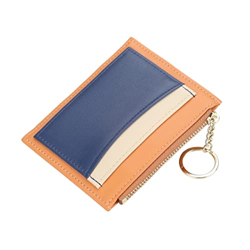 Beavorty 1Pc Reißverschluss Geldbörse Reißverschluss Brieftasche Splice Brieftasche Mode Orange von Beavorty