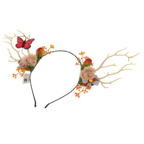 Beavorty Festliches Stirnband Aus Hirschhorn Weihnachts-haar-accessoire Weihnachts-festival-stirnband für Frauen von Beavorty