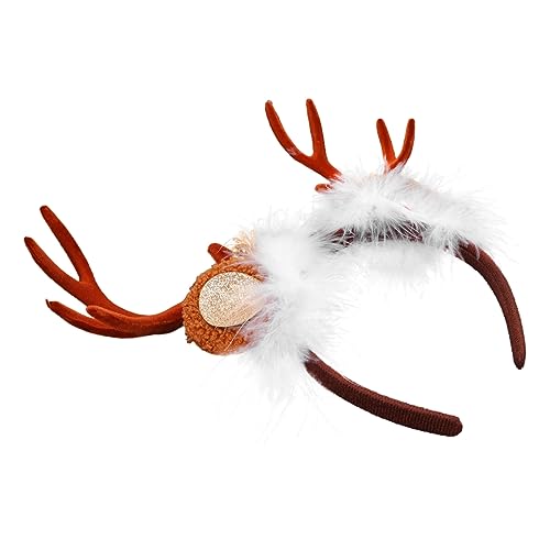 Beavorty Einzigartiges Geweih-stirnband Rentier-stirnband Für Frauen Handgefertigt Haardekoration Weihnachten Kinder Freunde von Beavorty