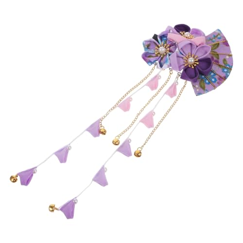 Beavorty 1 Stück Hochzeits-Kopfschmuck Lila Haarspangen Blumen-Haarspange Blumen-Clip Haarklammer Haarklammern Für Frauen Braut-Haarspange Chinesische Hanfu-Haar-Accessoires von Beavorty